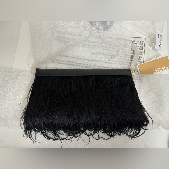 Michael Kors Large Feather Embellished Clutch - Picture 9 of 9
